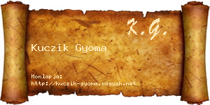 Kuczik Gyoma névjegykártya